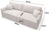 Sofa 3-Sitzer mit Schlaffunktion LAGOS in Stoff Abriamo Hellbeige Bild 5