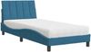 vidaXL Bett mit Matratze "Hanko" Blau 90x190 cm Samt 3208572 Bild 2