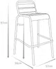 Vente-unique - MIRMANDE Garden dining set Metall Schwarz - B 56 cm x H 97 cm x L 57 cm Bild 5