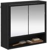 vidaXL Wandregal mit Regal Schwarz Eichen-Optik 65 x 20 x 60 cm 883613 Bild 3