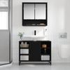 vidaXL Wandregal mit Regal Schwarz Eichen-Optik 65 x 20 x 60 cm 883613 Bild 4