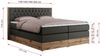 Boxspringbett AMORE KING, Doppelbett mit Multipocket-Matratze, Polsterbett mit Kopfstütze - 160 x 200 cm - Dunkelgrau Kunstleder - H3 Bild 5