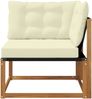vidaXL Outdoor Ecksofa Massives Akazienholz und Textilene Natur 900637 Bild 4