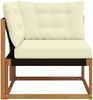 vidaXL Outdoor Ecksofa Massives Akazienholz und Textilene Natur 900637 Bild 5