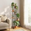 MC Star Blumenständer 7-Etagen Pflanzenständer, 130 cm hoch Blumenständer (Gestuftes Pflanzenregal aus Holz, mehrstöckig Hellbraun) Bild 2