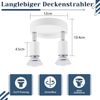 ZMH LED Deckenleuchte GU10 - 2 Moderne runde Deckenstrahler 350° Deckenspots für Küchen Flur Schlafzimmer Wohnzimmer - Ohne Leuchtmittel Weiß Bild 3