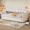 Flieks Daybett, LED Tagesbett Schlafsofa Kinderbett 90x200cm mit Ausziehbett 90x190cm Bild 2