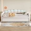 Flieks Daybett, LED Tagesbett Schlafsofa Kinderbett 90x200cm mit Ausziehbett 90x190cm Bild 3