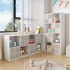 FUROKOY Bücherregal Bücherschrank mit 4 Türen 8 Fächern, für Arbeitszimmer Schlafzimmer Wohnzimmer, 125 x 30 x 60 cm Bild 3
