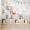FUROKOY Bücherregal Bücherschrank mit 4 Türen 8 Fächern, für Arbeitszimmer Schlafzimmer Wohnzimmer, 125 x 30 x 60 cm Bild 2