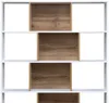 Vente-unique - DALENOR Bookcase Holz, Platte BeigeWeiß - B 30 cm x H 180 cm x L 120 cm Bild 3