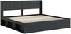 vidaXL Bettgestell mit Stauraum und Kopfteil Schwarz 180 x 200 cm 3414180 Bild 4