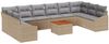 vidaXL Gartensofa-set 11 pcs Beige und Hellgrau Poly-Rattan 3356551 Bild 2