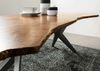 Baumtisch Akazie 140x90x76 natur lackiert Beine anthrazit glänzend FREEFORM 4 #12 Bild 5