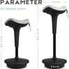 Ergonomischer Hochverstellbarer Arbeitshocker Büro Stehhocker Grau Bild 3