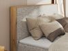 Boxspringbett, Set mit zwei Multipocket-Matratze und Topper, hohe Kopfteil, Eiche Wotan Holzrahmen - WOOD CLASSIC KING - 140 x 200 cm - Beige Struktur - H4 Bild 3