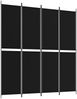 vidaXL 4-tlg. Paravent Schwarz 200x220 cm Stoff 350249 Bild 2