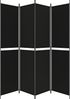 vidaXL 4-tlg. Paravent Schwarz 200x220 cm Stoff 350249 Bild 4