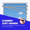 Verstellbare Vorhangstange - Spannstange zum Klemmen Silber Ø16/19 mm 80-125 cm Bild 3