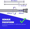 Verstellbare Vorhangstange - Spannstange zum Klemmen Silber Ø16/19 mm 80-125 cm Bild 2