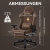 Gaming Stuhl mit Fußstütze Kopfstütze Lendenkissen 3D Armlehnen Weinrot Bild 2