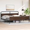 vidaXL Metallbett ohne Matratze Braun Eichen-Optik 180x200 cm 3318710 Bild 4