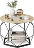 Woltu Couchtisch (1-St), Kaffeetisch mit Stauraum, Holzwerkstoff Metallrahmen Bild 5