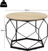 Woltu Couchtisch (1-St), Kaffeetisch mit Stauraum, Holzwerkstoff Metallrahmen Bild 2
