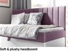 MEBLINI Kinderbett mit Bettkasten MAYA 2 80x200 – H3/Lila Samt Gepolstert Einzelbett mit Matratze - Polsterbett mit Stauraum - Bett mit Kopfteil – Stauraumbett Bild 3