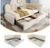 Flieks Polsterbett (1-tlg), Einzelbett Daybett Tagesbett Schlafsofa mit 2 Schubladen Samt 90x200 cm Bild 3