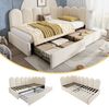 Flieks Polsterbett (1-tlg), Einzelbett Daybett Tagesbett Schlafsofa mit 2 Schubladen Samt 90x200 cm Bild 4