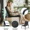 Mondeer Gartenmöbel Set, Balkon Möbel Set 4-TLG mit Armlehnen, Terrassenmöbel mit Tisch Sofa und 2 Stühlen, Textilene, für Garten Balkon Außen, Schwarz Bild 4