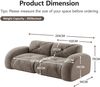 Flieks Modulares Sofa 2-Sitzer, Cloud Sofa mit runden Armlehnen, Chenille weich, rahmenlos bodennah, Lounge Sofa, Braun Bild 4
