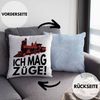 Trendation Dekokissen Trendation - ich Mag Züge Kissen Geschenk Eisenbahner Lokführer Spruch Bild 2