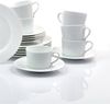 Retsch Arzberg Tasse Kaffeetasse HEIKE WEISS komplett mit Untertasse, Set 12tlg. Porzellan, 12-tlg, Porzellan, Frühstückstassen für 6 Personen, klassisches Design in weiss Bild 4