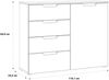Kommode >SIENNA< in weiß glanz Dekorfolie - 110,1x84,9x34,4cm (BxHxT) Bild 5