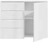 Kommode >SIENNA< in weiß glanz Dekorfolie - 110,1x84,9x34,4cm (BxHxT) Bild 3