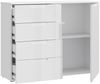 Kommode >SIENNA< in weiß glanz Dekorfolie - 110,1x84,9x34,4cm (BxHxT) Bild 4