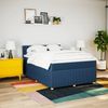 vidaXL Boxspringbett mit Matratze Blau 160x200 cm Stoff 3287527 Bild 3