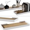 Wandregal Erni Weiß/Goldkraft Eiche 60 x 3 cm 2er-Set Vicco Bild 5