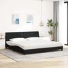 vidaXL Bett mit Matratze "Hanko" Schwarz 200x200 cm Stoff 3310554 Bild 3
