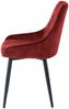 Sit Möbel Stuhl Stuhl, 2er-Set L = 48 x B = 57 x H = 84 cm Bezug rot, Beine schwarz Bild 4