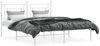vidaXL Bettgestell mit Kopfteil Metall Weiß 150x200 cm 374390 Bild 3