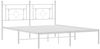 vidaXL Bettgestell mit Kopfteil Metall Weiß 150x200 cm 374390 Bild 4