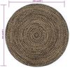 vidaXL Teppich Handgefertigt Jute Schwarz und Natur 150 cm 133727 Bild 5