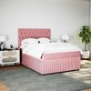 vidaXL Boxspringbett mit Matratze Rosa 160x200 cm Samt 3292393 Bild 3