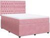 vidaXL Boxspringbett mit Matratze Rosa 160x200 cm Samt 3292393 Bild 2