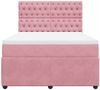 vidaXL Boxspringbett mit Matratze Rosa 160x200 cm Samt 3292393 Bild 4