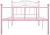 vidaXL Bettgestell Rosa Metall 100 × 200 cm [284538] Bild 3