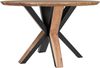 Runder Esszimmertisch Akazie naturfarben Schweizer Kante 120 cm Spider-Gestell schwarz aus Metall + Holz KIMBERLY 137874694 Bild 3